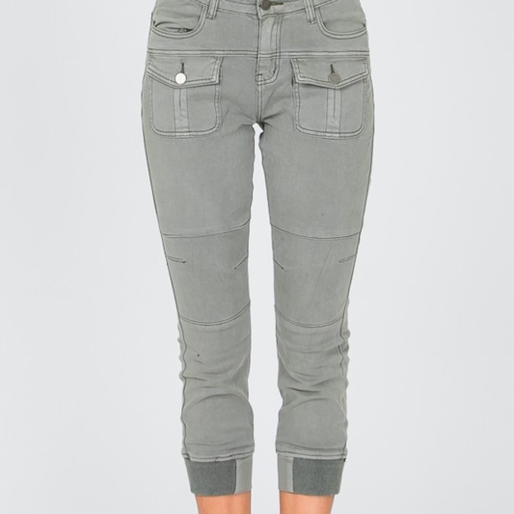 Washed Olive Cargo Pant Jogger